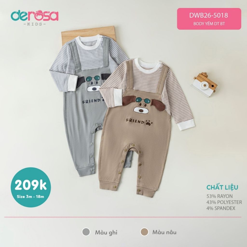 Body yếm DT BT Derosa Kids (3-18M) DWB26-5018