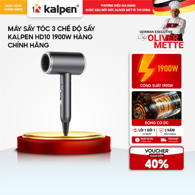 Máy sấy tóc 3 chế độ sấy KALPEN HD10 1900W hàng chính hãng