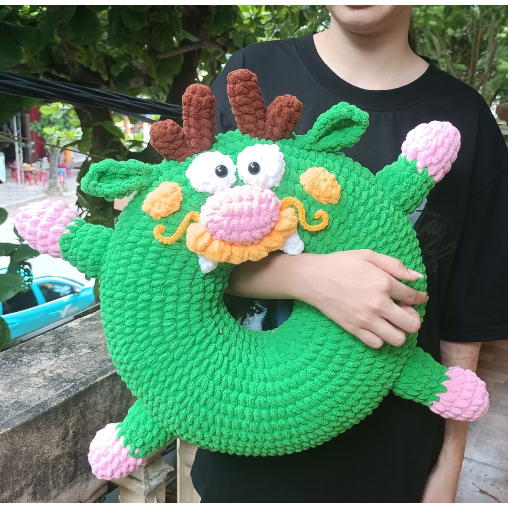 Gối donut,gối tựa gối ôm bằng len nhung đũa size to.