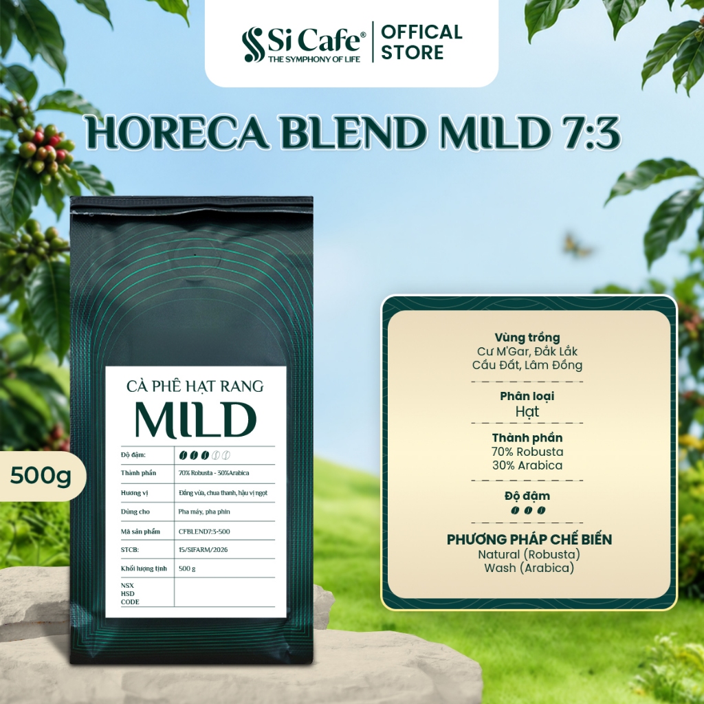 Cà Phê Hạt Rang Blend Mild Horeca