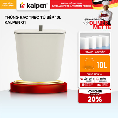 Thùng rác treo tủ bếp KALPEN G1 10L hàng chính hãng