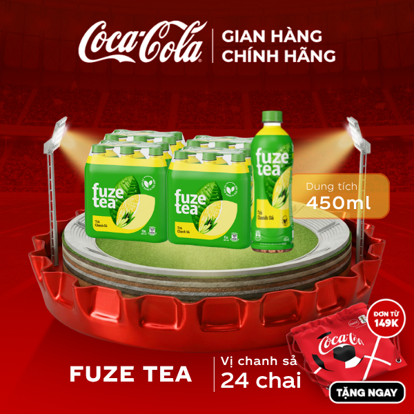 [LIVE] Lốc 24 Chai Trà Chanh Sả Fuze Tea 450ml/chai Sale 25.07_SP