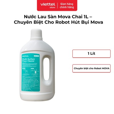 HANG TẶNG KHÔNG BÁN - Nước Lau Sàn Mova Chai 1L Chính hãng | Chuyên Biệt Cho Robot Hút Bụi Mova