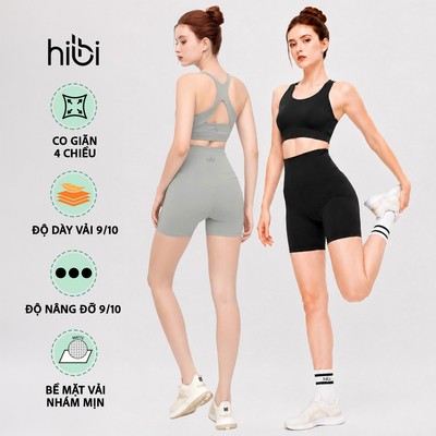 Set đồ Tập Yoga Luxury Hibi Sports H138, áo bra khoét lưng tam giác, kèm mút ngực