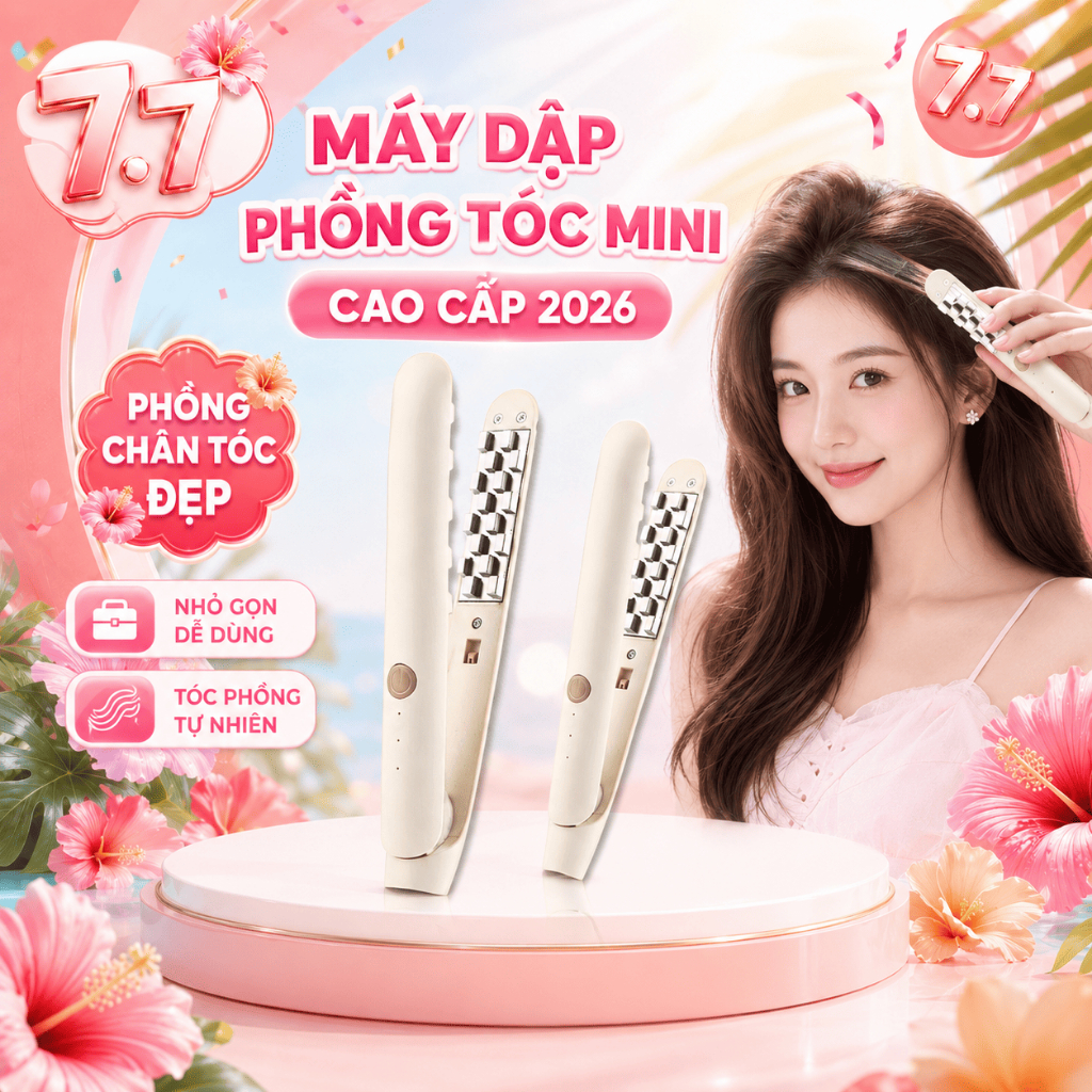 [HOẢ TỐC HCM] Máy dập phồng chân tóc KEYSHE gốm sứ 3 mức nhiệt,làm nóng 30s, bảo vệ tóc bóng mượt kh