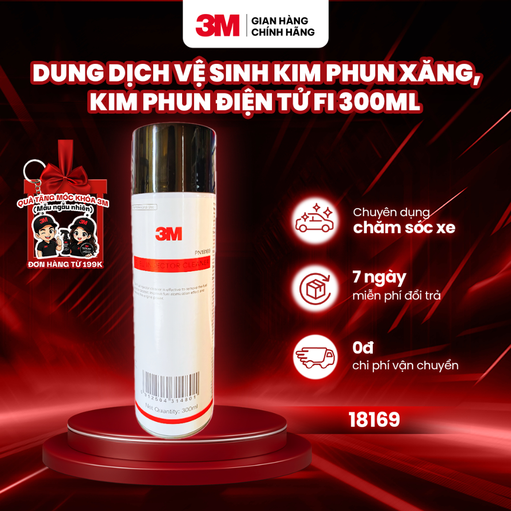 DUNG DỊCH VỆ SINH KIM PHUN XĂNG, KIM PHUN ĐIỆN TỬ FI 3M 08956 - MÃ MỚI 18169 300ML 3M
