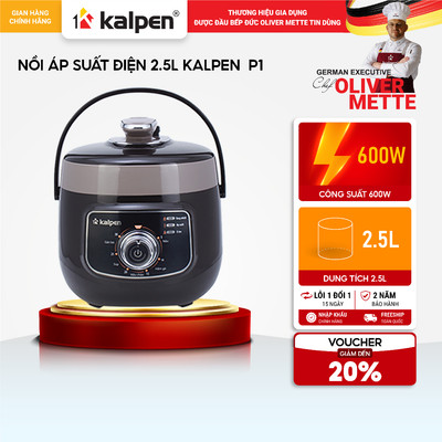 Nồi áp suất điện đa năng KALPEN P1 dung tích 2.5L, van xả tự động hàng chính hãng