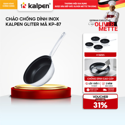 Chảo Inox chống dính Whitford KALPEN GLITER KP-87 size 16-18-20-22cm hàng chính hãng