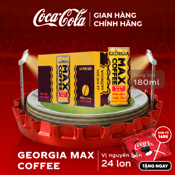 Thùng 24 Lon Cà Phê Georgia Max Coffee 180ml/Lon Sale 25.07_SP