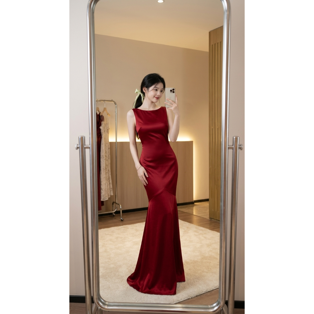 DP7 ĐẦM PHI CỔ THUYỀN TRẮNG ĐUÔI CÁ