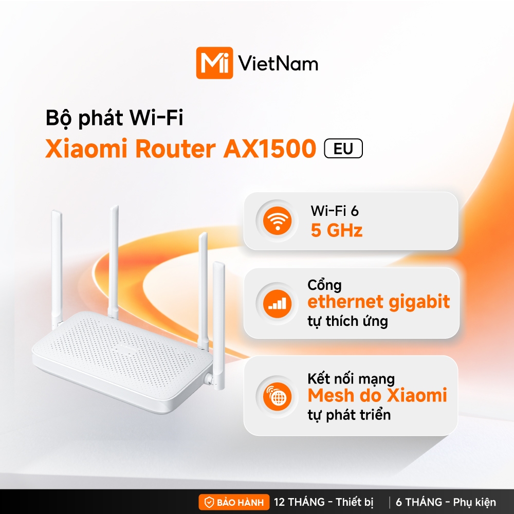 Xiaomi Bộ Phát Sóng Wifi Router AX1500 EU - Hàng Chính Hãng - Bảo Hành 12 Tháng