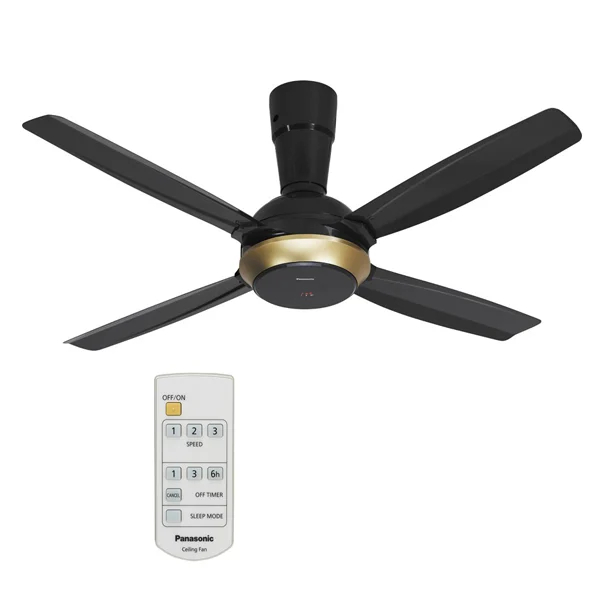 Quạt trần 4 cánh Panasonic F-56XPG màu Đen có Remote