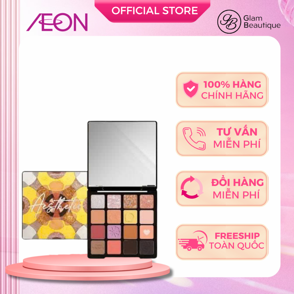 Lemonade Bảng Phấn Mắt 16 Màu Aesthetic 1,3G*16 Glam Beautique Ver 2