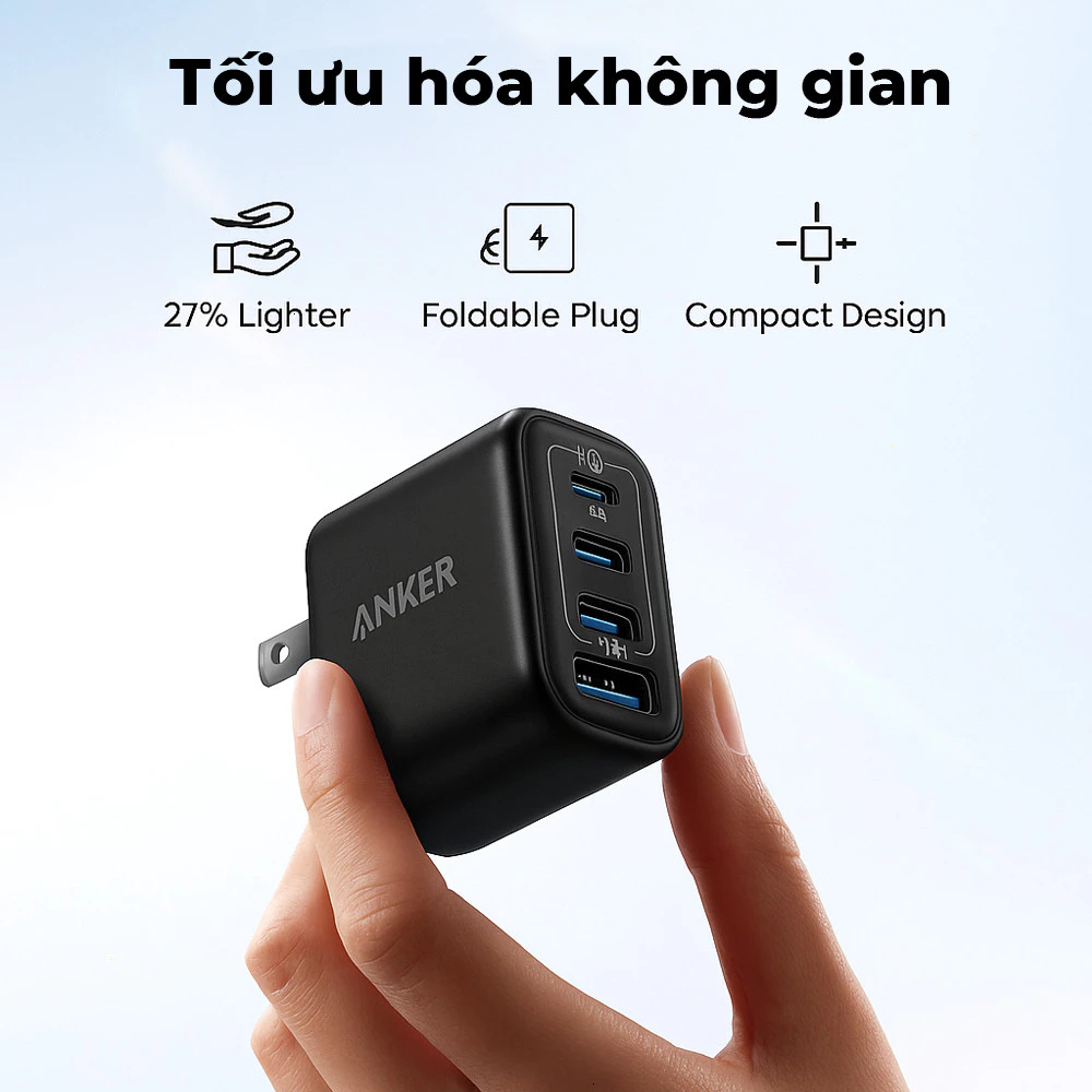 Củ Sạc Nhanh Anker Zolo 70W A121C Chính Hãng - Bảo Hành 18 Tháng Thời Đại Công Nghệ