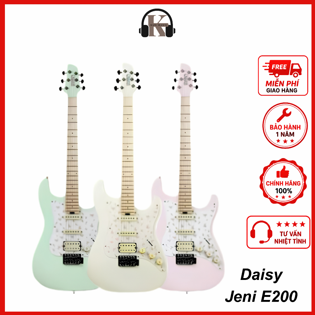 Đàn Guitar Điện Daisy Jeni E200 Stratocaster HSS'Kunmusic