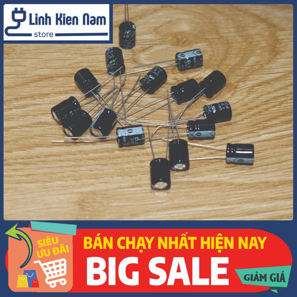 [Túi 5 con] Tụ Hóa 330uF 16V Xuyên Lỗ