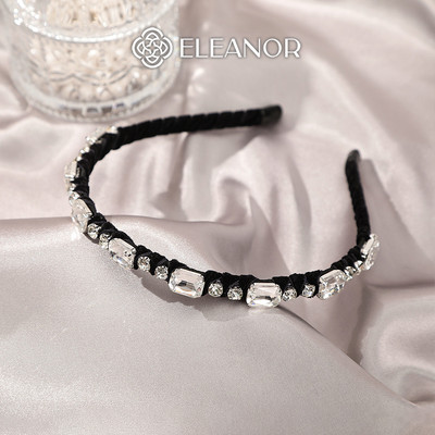 Băng đô cài tóc nữ Eleanor Accessories đính đá sang trọng phụ kiện tóc cài tóc 12188