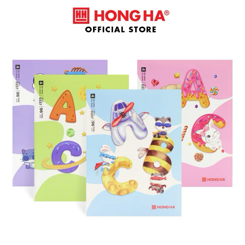 [Combo 5] Vở 4 Ô Ly Hồng Hà Class ABC Letters 0337 - 96 Trang Cho Học Sinh Miền Trung Miền Nam