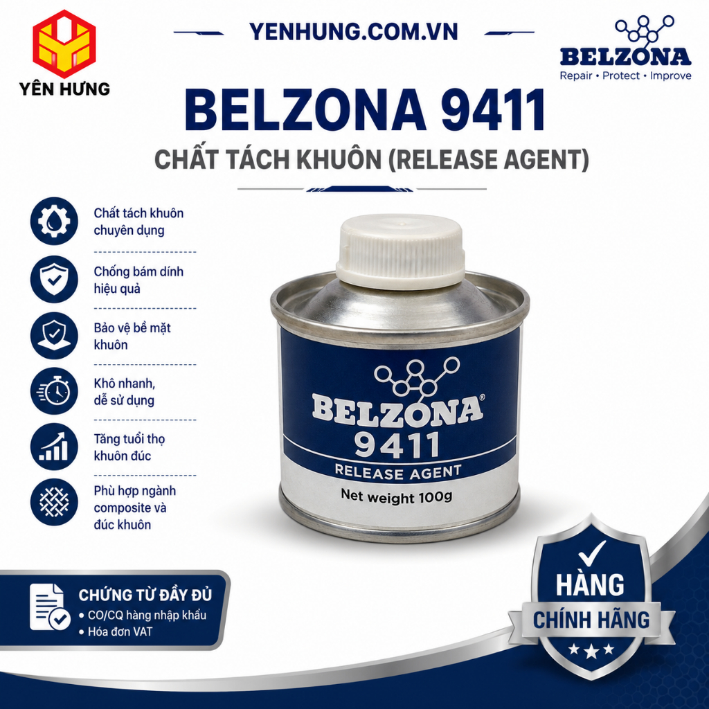 Belzona 9411 Chính Hãng | Chất Tách Khuôn Composite (Release Agent) Chống Bám Dính, Bảo Vệ Khuôn Đúc