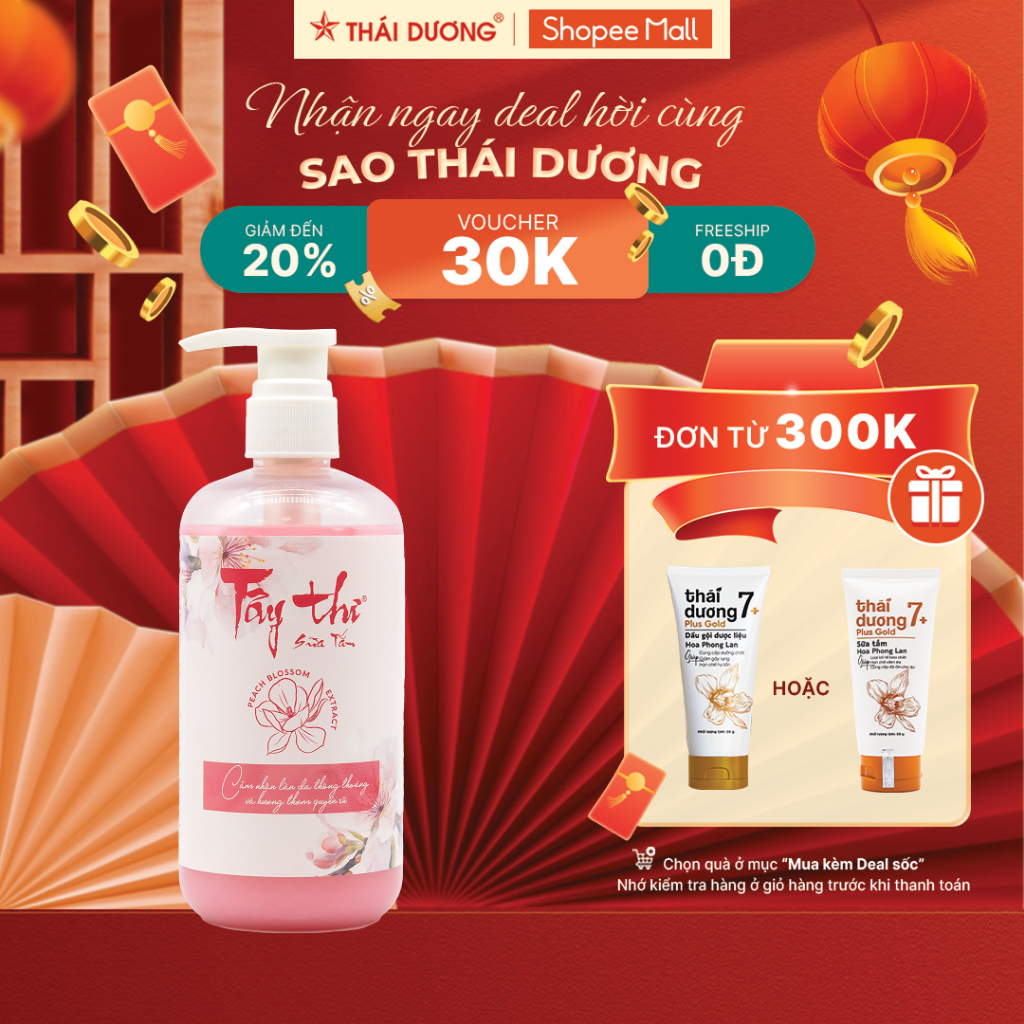 [live]Sữa tắm Tây Thi giảm mụn lưng, giảm viêm chân lông, giúp làm sạch da 200ml, 480ml - Sao Thái D