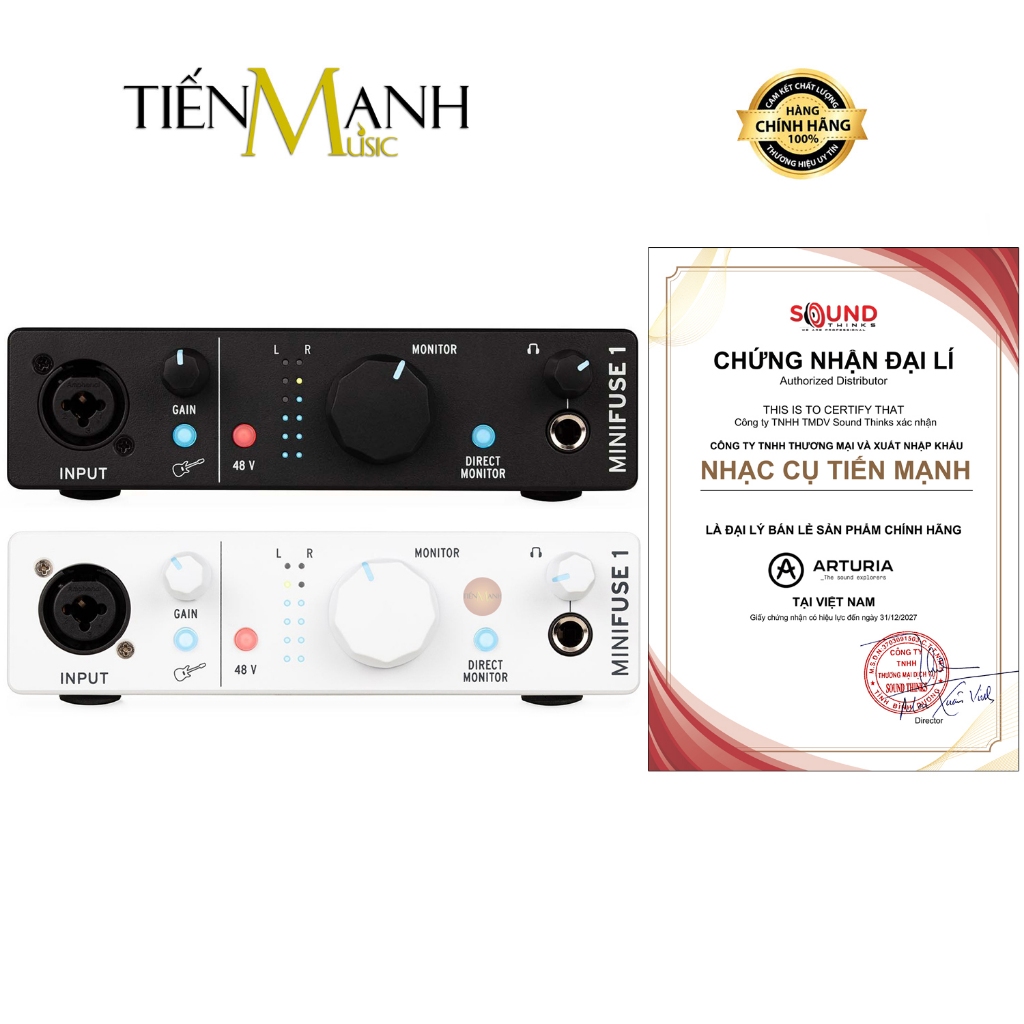 [Chính Hãng] Soundcard Arturia MiniFuse 1 - Sound Card Mini Fuse Bộ Thu Âm, Livestream USB Audio Int