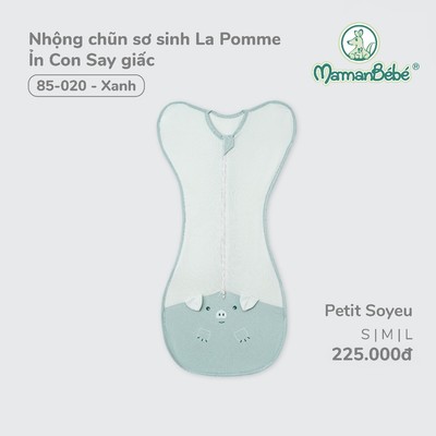 (MamanBébé chính hãng) Nhộng chũn sơ sinh La Pomme Ỉn Con Say giấc
