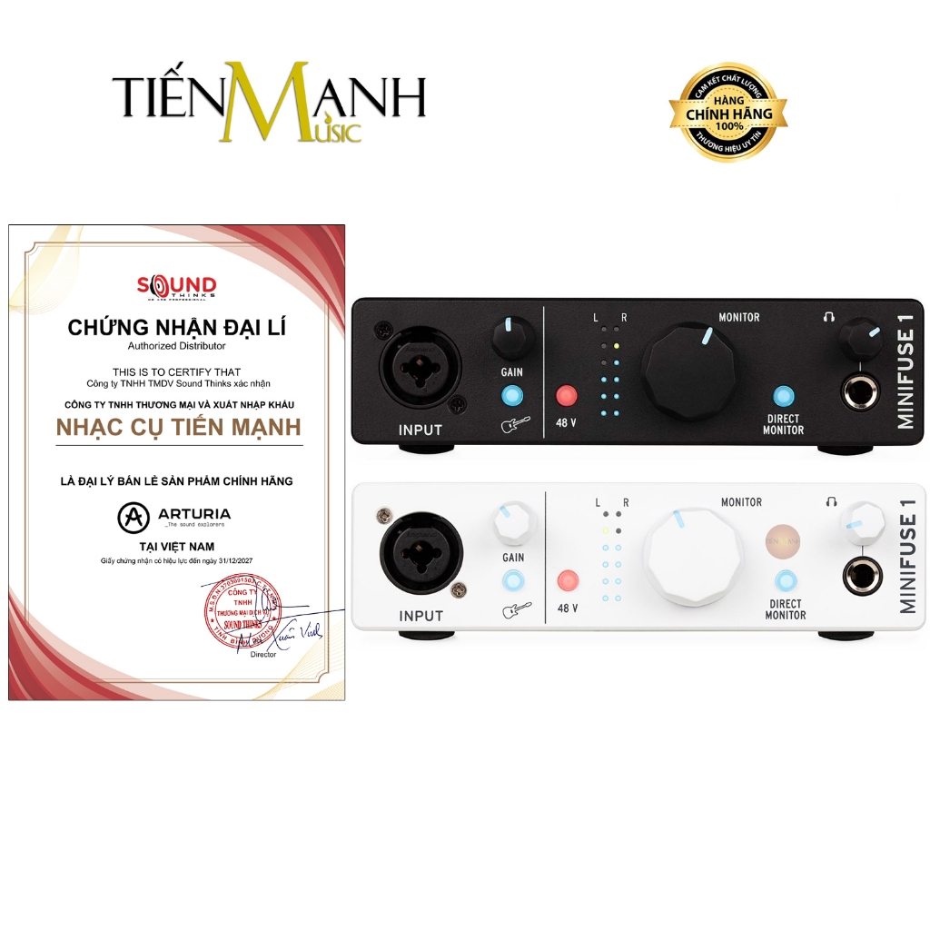 [Chính Hãng] Soundcard Arturia MiniFuse 1 - Sound Card Mini Fuse Thu Âm Thanh, Livestream USB Audio 