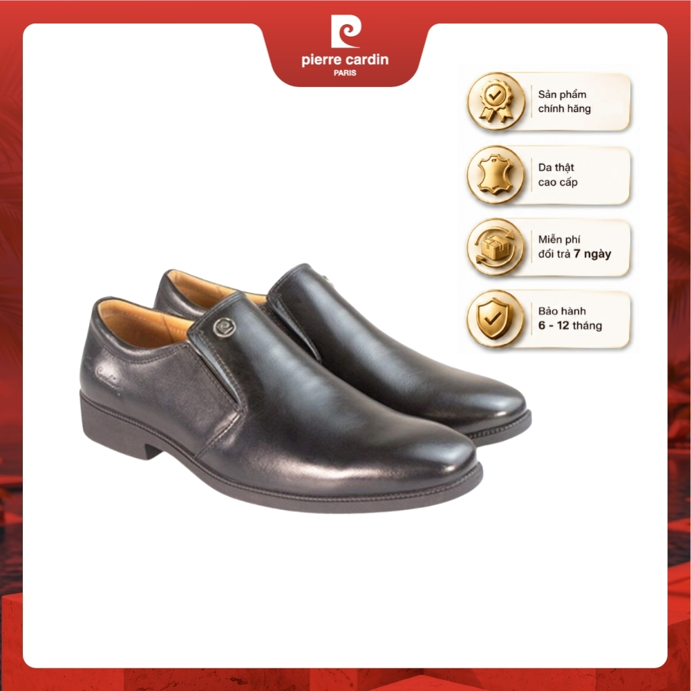Giày loafer Pierre Cardin logo kim loại mã 767