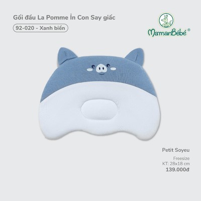 Gối đầu La Pomme Ỉn Con Say giấc - Sợi Petit Soyeu thoáng mát – Bé trai/gái