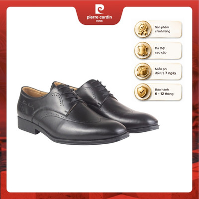 [Chỉ còn nâu] Giày tây nam Pierre Cardin dáng derby, da bò nappa cao cấp, đế cao su đúc - mã 770