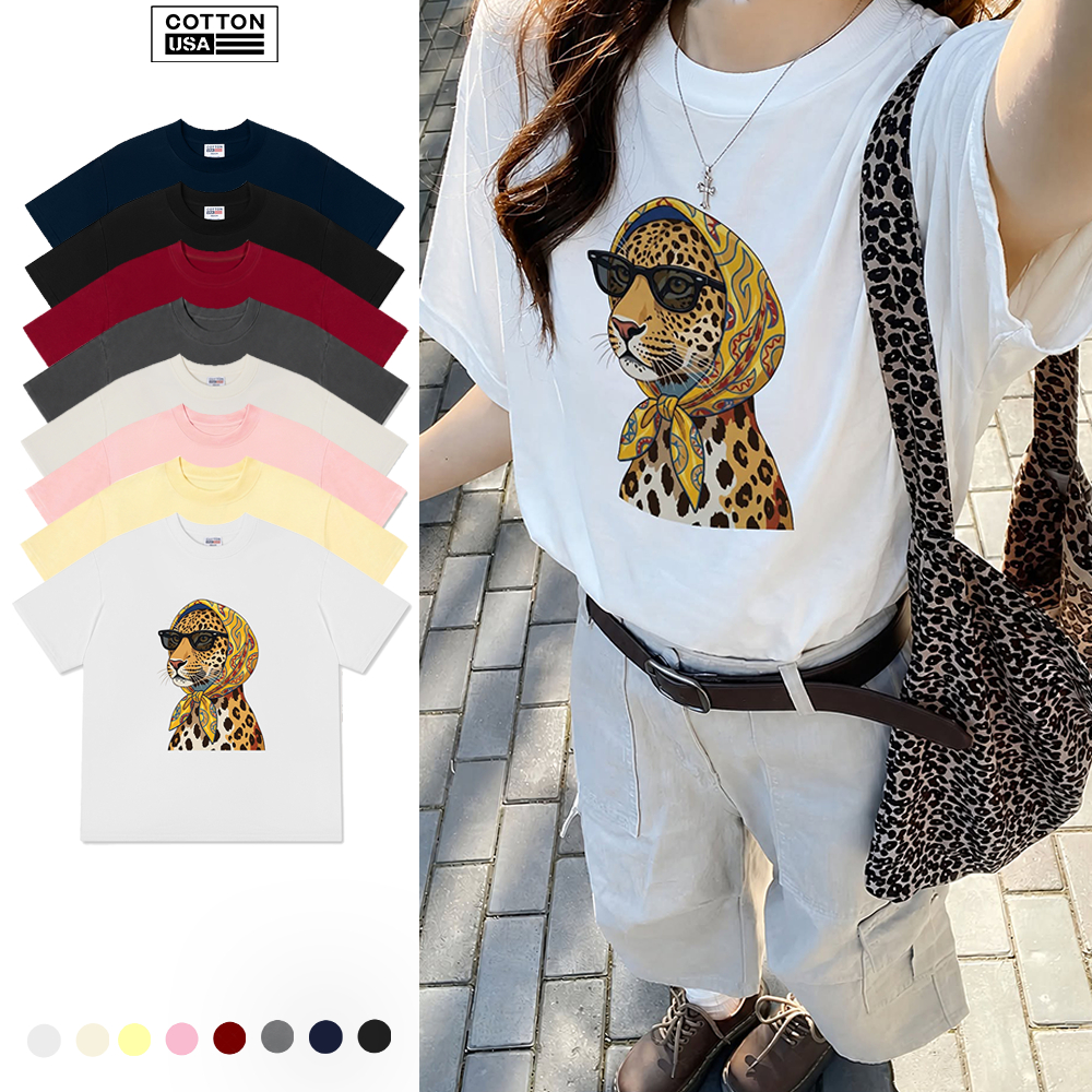 Áo Thun Relaxed Fit CottonUSA Vietnam "Urban Leopard Safari Chic" -PT0208PT