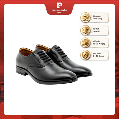 Giày tây nam Oxford Pierre Cardin thiết kế sang trọng, da bò thật cao cấp, đế cao su nguyên khối chống trượt - mã 806