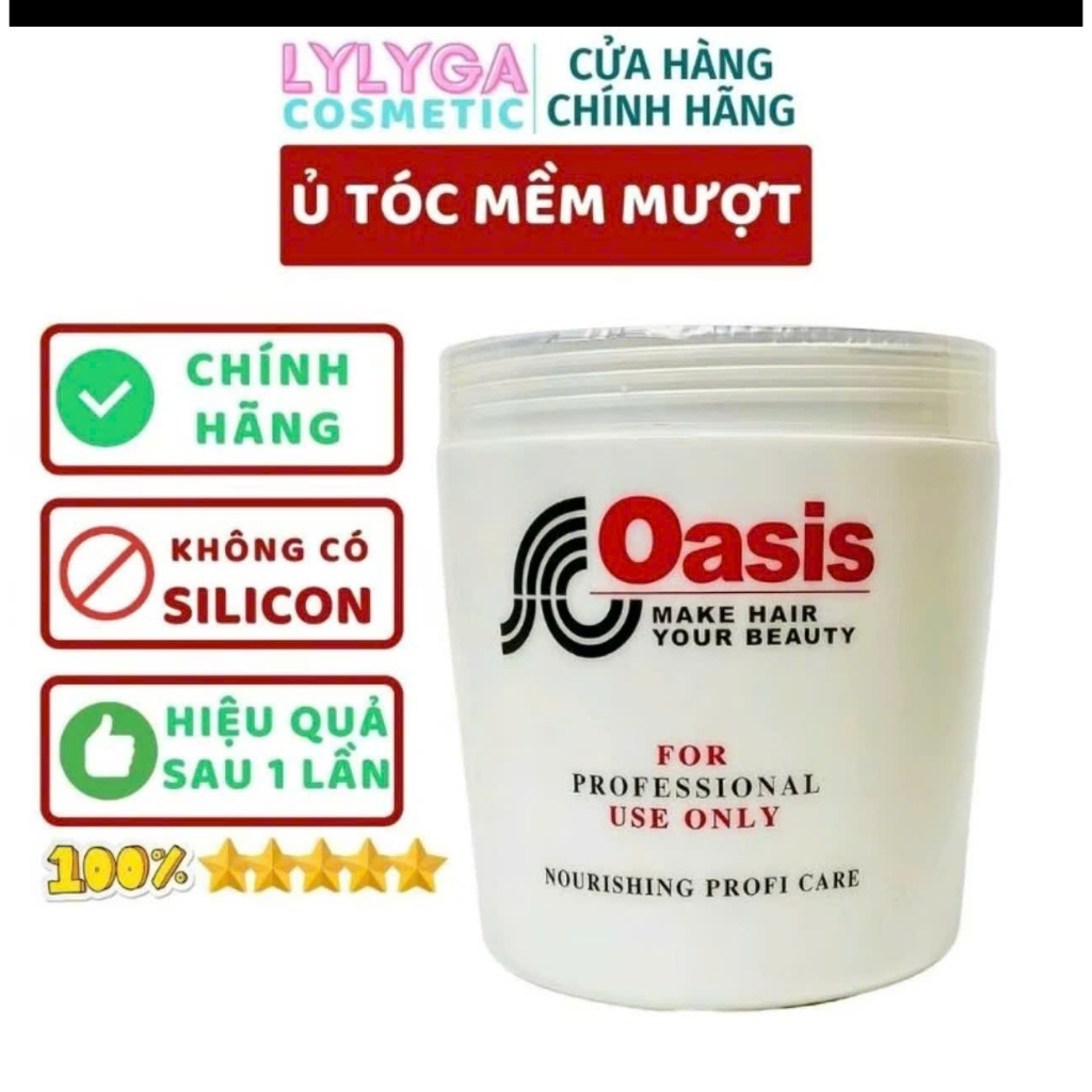 Kem ủ  xả ủ tóc hấp tóc OASIS 1000ml - Phục hồi tóc hư tổn, xả mềm mượt không bết rụng