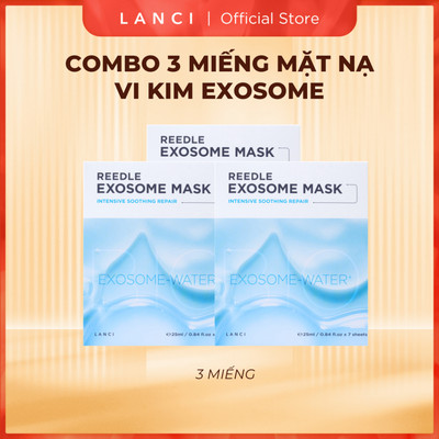 [3 miếng] Mặt Nạ Vi Kim Exosome LANCI Reedle Exosome Mask mở đường phục hồi da mềm ẩm, căng bóng