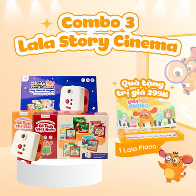 [COMBO 3 TẶNG PIANO] Máy Chiếu Kể Chuyện Lala Story Cinema Đồ Chơi Âm Thanh Máy Chiếu Mini Đèn Chiếu Tường Cho Bé