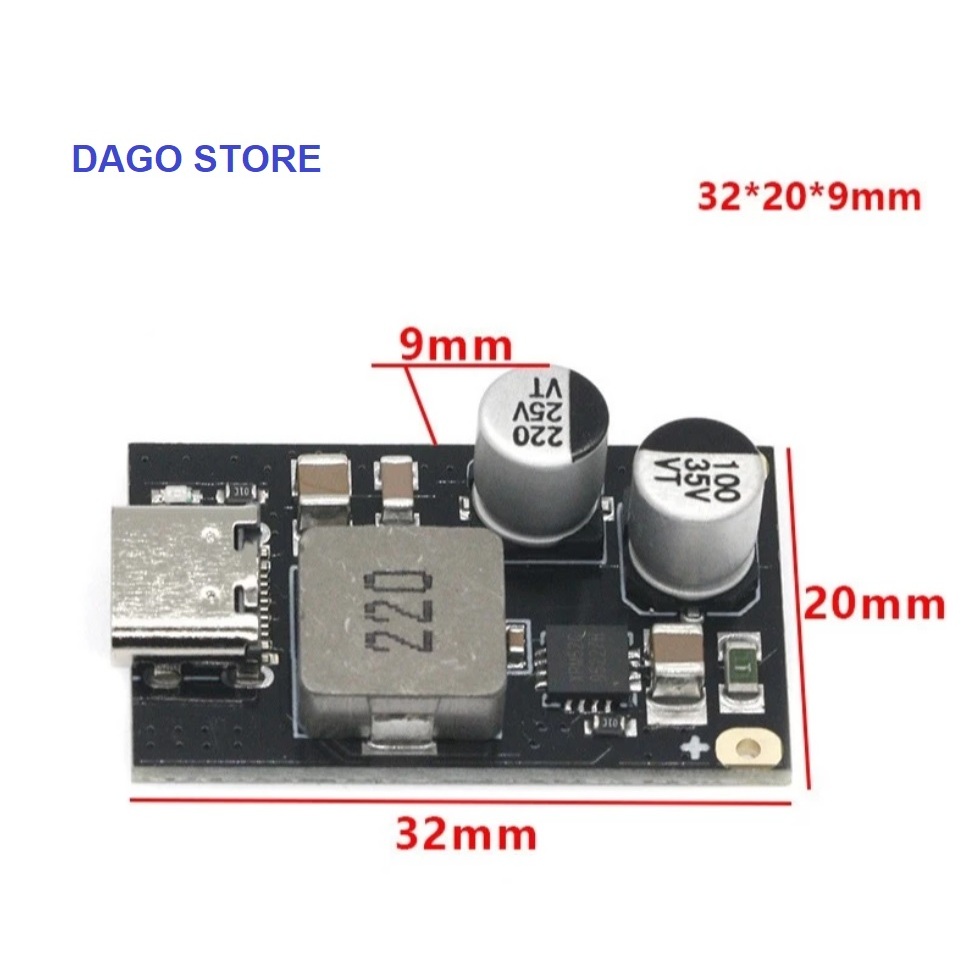 Mạch Sạc Nhanh PD 65W QC 4.0 type C PD3.1 - Mạch hạ áp nguồn sạc vào 8V-30V