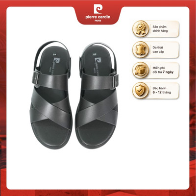 [New] Sandal nam Pierre Cardin chất liệu da bò thật, quai chéo bản lớ, đế cao su chống trượt - mã 169