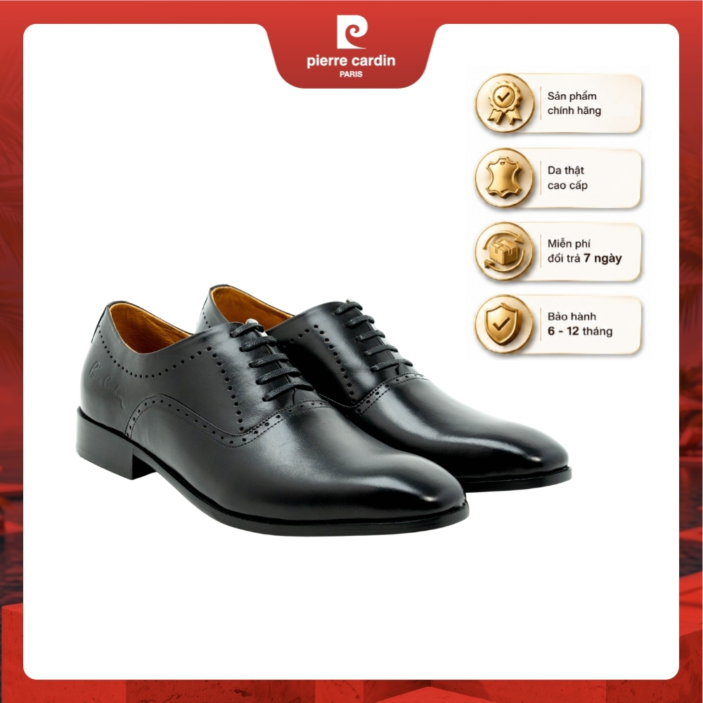 Giày tây nam Oxford Pierre Cardin da bò đế phíp mã 375