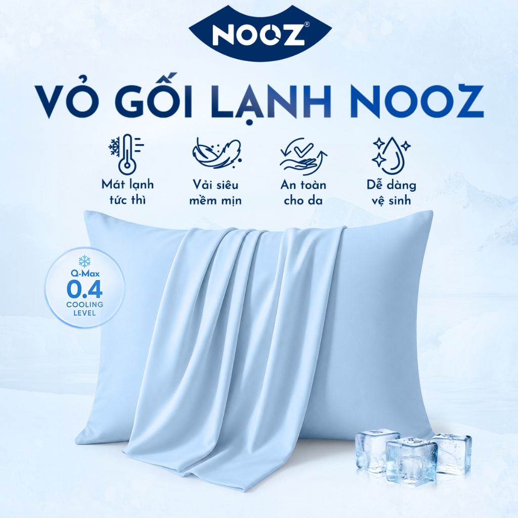Vỏ Gối Nằm Lạnh NOOZ Icesilk Size 50x70cm Áo Gối Mát Lạnh Mềm Mịn Dễ Dàng Vệ Sinh NOOZ Home Goods Bedding