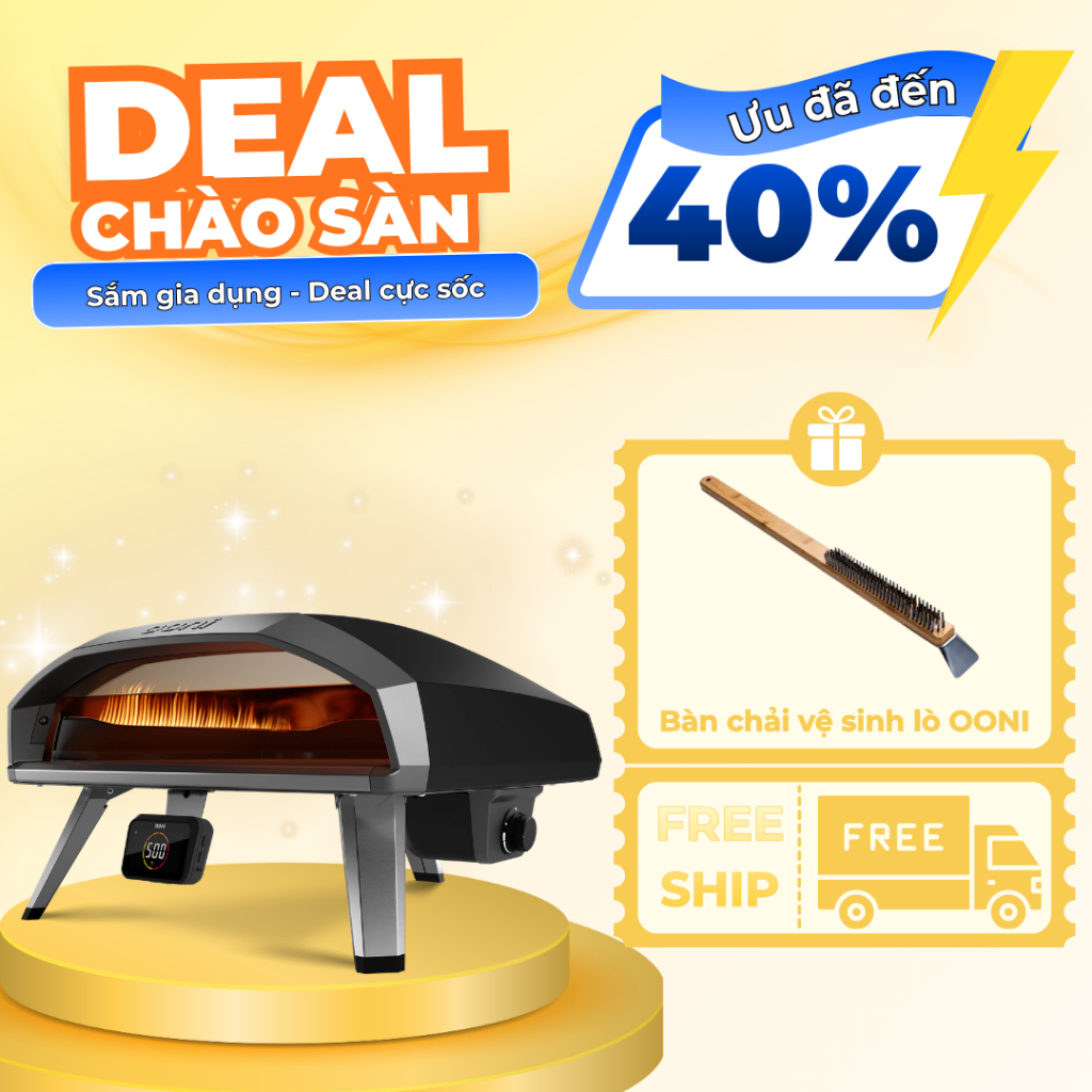 Lò nướng pizza gas Ooni Koda 2 Pro chính hãng | Lò pizza ngoài trời 500°C, tương thích bánh 16 inch 