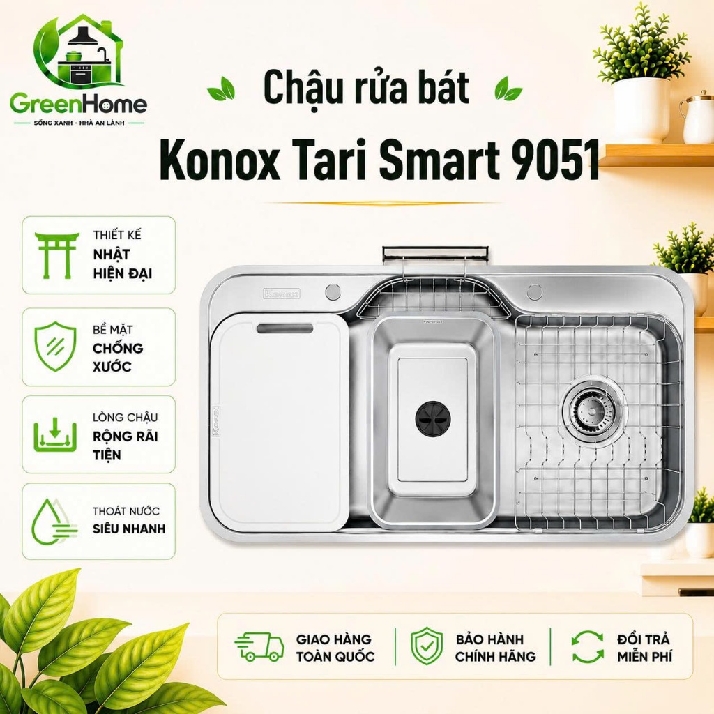 Chậu rửa bát Konox Tari Smart 9051