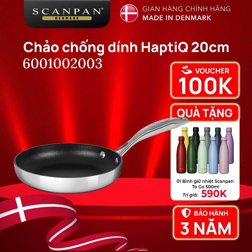 Chảo Chống Dính Cao Cấp Scanpan HaptIQ 20cm 6001002003 - Chảo Đáy Từ Đan Mạch An Toàn Cho Sức Khỏe