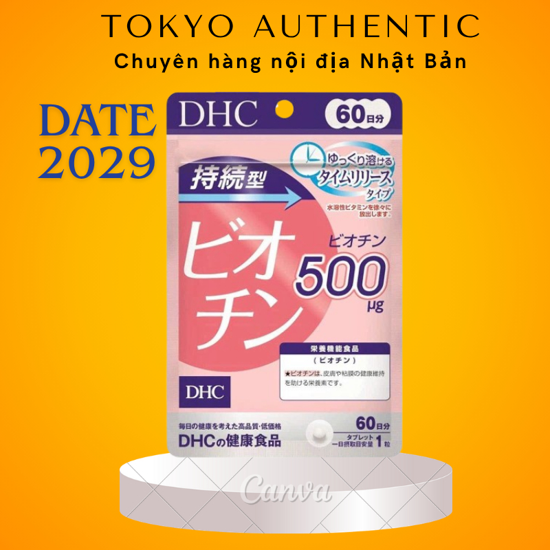 Viên Uống DHC Biotin 60 Ngày - Viên Uống Biotin Hỗ Trợ Giúp Moc Tóc