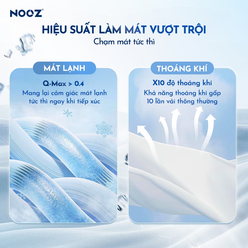 Ga Giường Lạnh NOOZ Icesilk Vải Mềm Thoáng Khí Nhiều Màu Thiết Kế Bo Chun NOOZ Home Goods Bedding | BigBuy360 - bigbuy360.vn