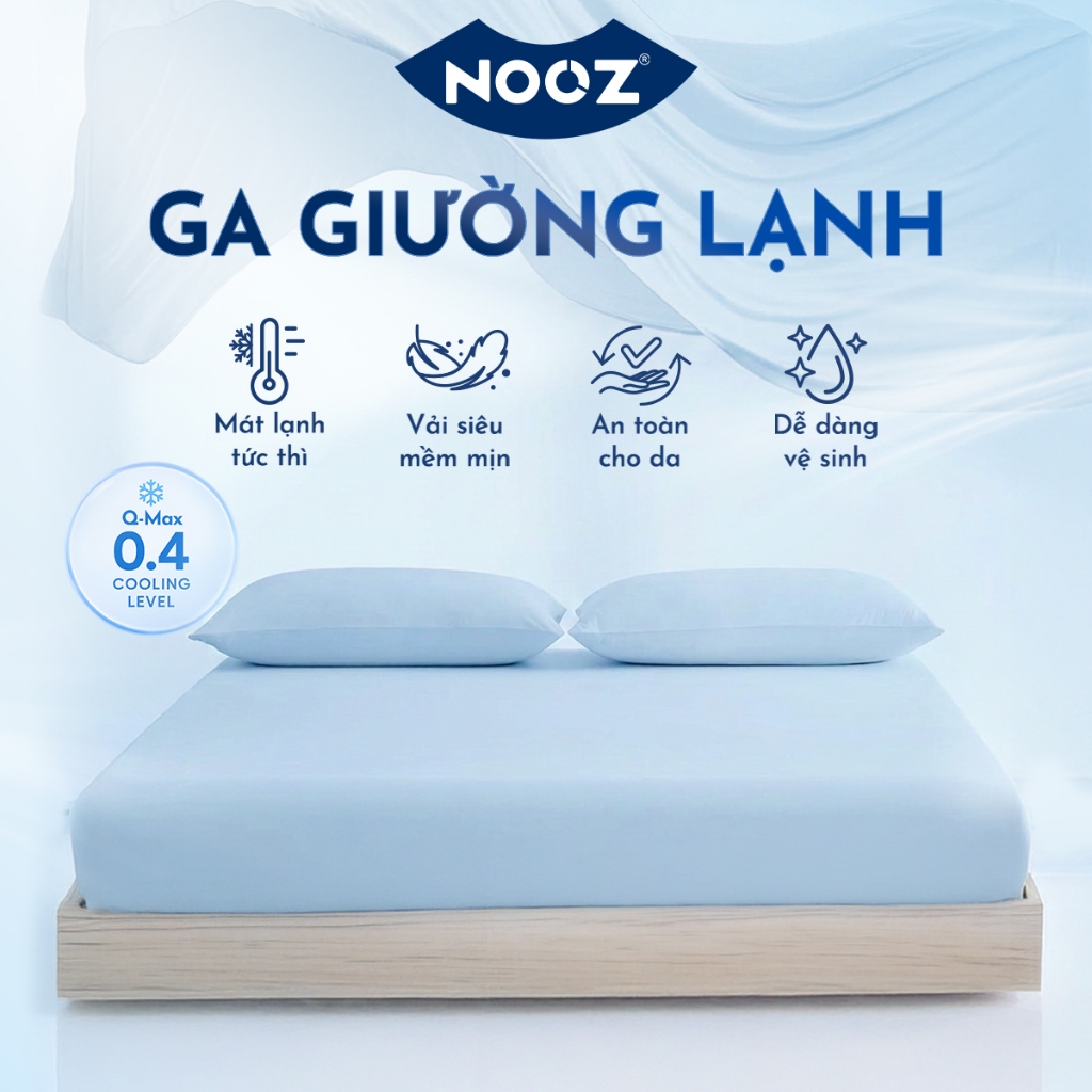 Ga Giường Lạnh NOOZ Icesilk Vải Mềm Thoáng Khí Nhiều Màu Thiết Kế Bo Chun NOOZ Home Goods Bedding | BigBuy360 - bigbuy360.vn