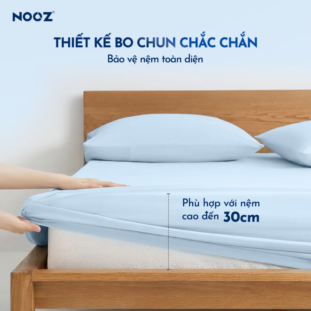 Ga Giường Lạnh NOOZ Icesilk Vải Mềm Thoáng Khí Nhiều Màu Thiết Kế Bo Chun NOOZ Home Goods Bedding | BigBuy360 - bigbuy360.vn