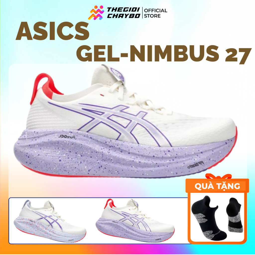 [Deal 20%] Giày Chạy Bộ Nam Nữ ASICS GEL-NIMBUS 27 Tokyo - Siêu Êm Ái, Đệm PureGEL Giảm Chấn Tối Đa