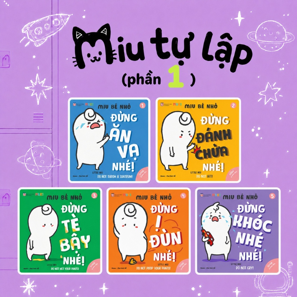 Miu tự lập P1 (tập 1-5) - Ehon song ngữ kỹ năng sống