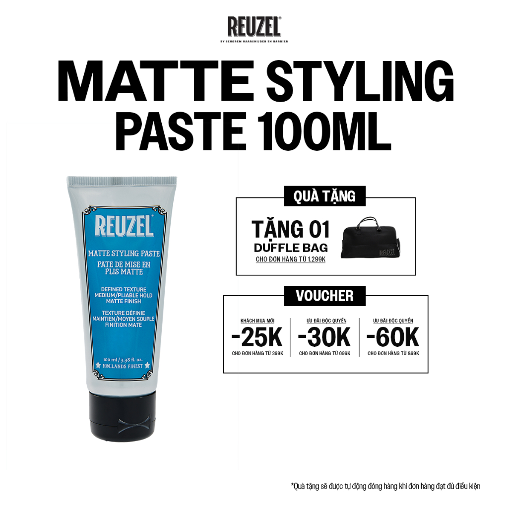 Kem Tạo Kiểu Giữ Nếp Vừa Matte Styling Paste REUZEL®