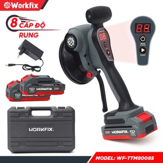 Máy rung lát gạch WORKFIX WF-TTM8008S Độ rung 9000rpm Máy ốp lát hít gạch mini lực hút 80kg điều chỉnh 8 tốc độ rung